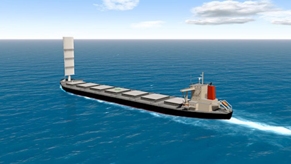 Wind Power Cut Cargo Ship Emissions